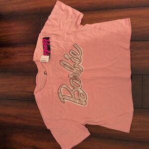 Dusty rose pink Barbie crop top size small